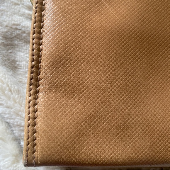 VTG Bottega Veneta Leather Clutch Purse 90s Tan Camel Bag Tassel Vintage - Picture 4 of 6
